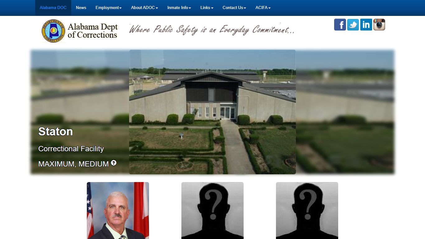 - Alabama Dept of Corrections